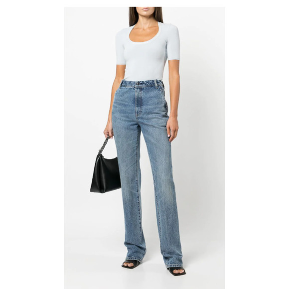 ALEXANDER WANG Logo Bodycon Tee Size Small New with Tags - Picture 1 of 11